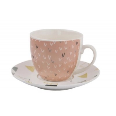 Чайная пара Iris Alicia beige Галочки 200 мл